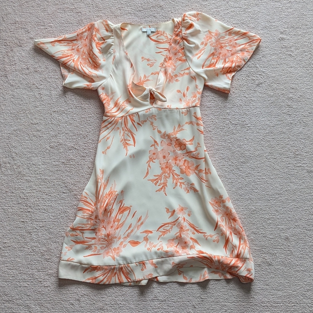 Joie light pink patterned dress, size 0